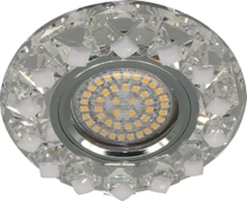 Светильник встраиваемый с белой LED подсветкой FERON CD7570 потолочный MR16 G5.3 прозрачно-белый