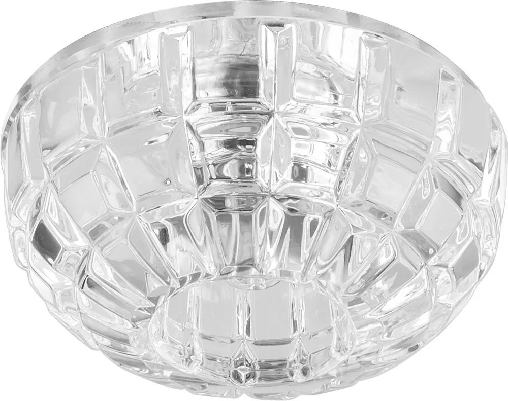 Светильник встраиваемый с разноцветной LED подсветкой FERON JD87 JCD9 прозрачный