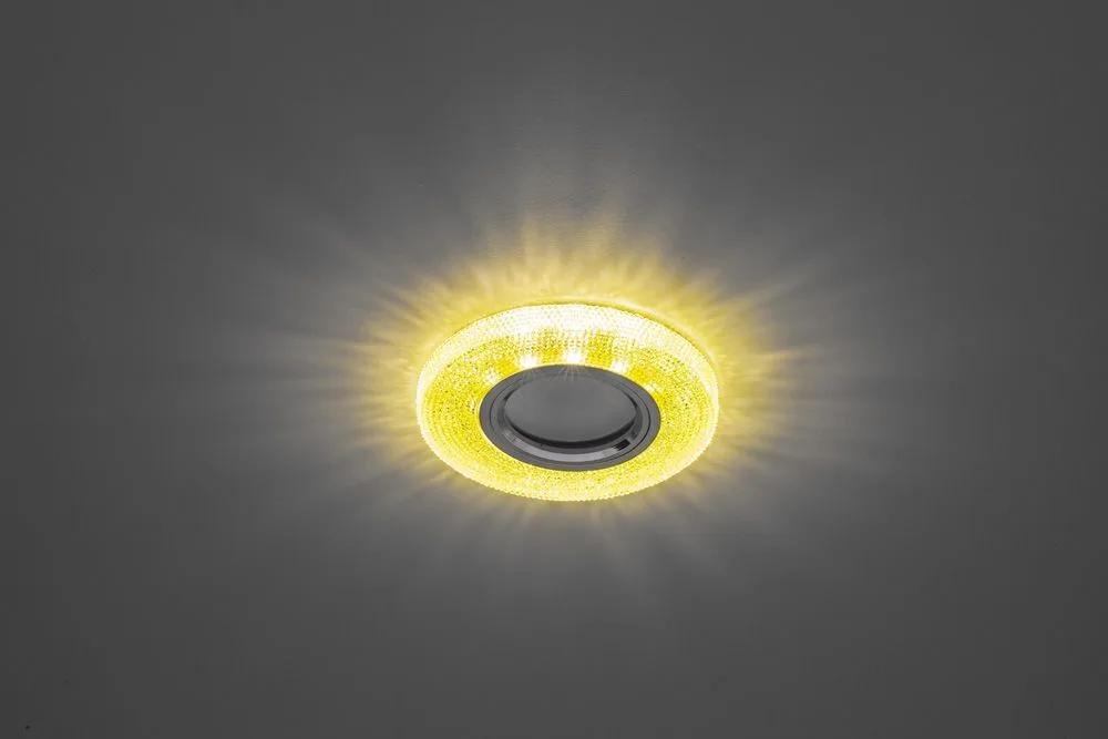 FERON Светильник встраиваемый с белой LED подсветкой CD972 потолочный MR16 G5.3 желтый FERON Светильник встраиваемый с белой LED подсветкой CD972 потолочный MR16 G5.3 желтый