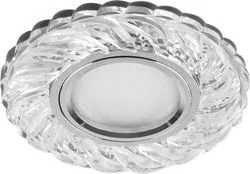 Светильник встраиваемый с белой LED подсветкой FERON CD934 потолочный MR16 G5.3 прозрачный