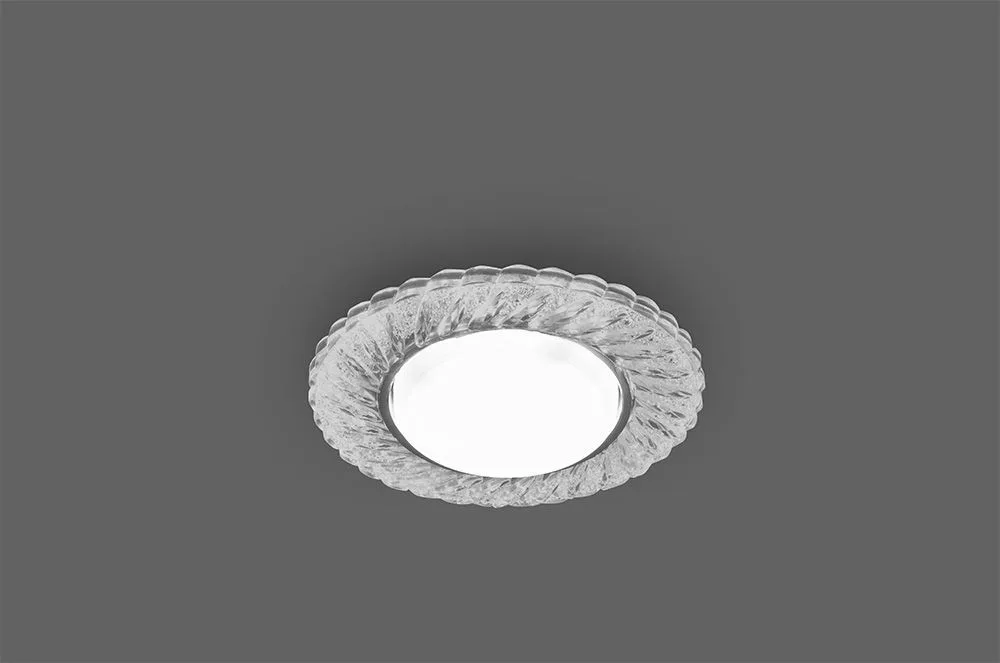 FERON Светильник встраиваемый с белой LED подсветкой CD4021 потолочный GX53 без лампы прозрачный 29474 FERON Светильник встраиваемый с белой LED подсветкой CD4021 потолочный GX53 без лампы прозрачный 29474