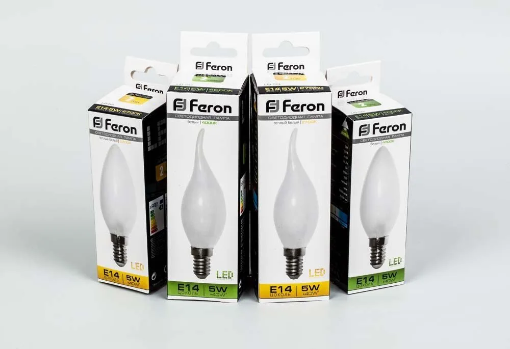 FERON Лампа светодиодная LB-58 Свеча E14 5W 2700K 25647 FERON Лампа светодиодная LB-58 Свеча E14 5W 2700K 25647