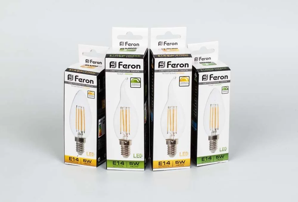 FERON Лампа светодиодная диммируемая LB-68 Свеча E14 5W 2700K 25651 FERON Лампа светодиодная диммируемая LB-68 Свеча E14 5W 2700K 25651
