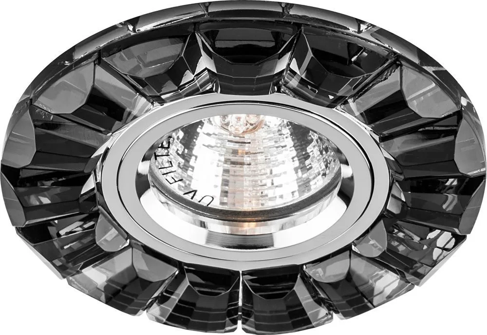 Светильник встраиваемый FERON CD2510 потолочный MR16 G5.3 черный, хром 19177