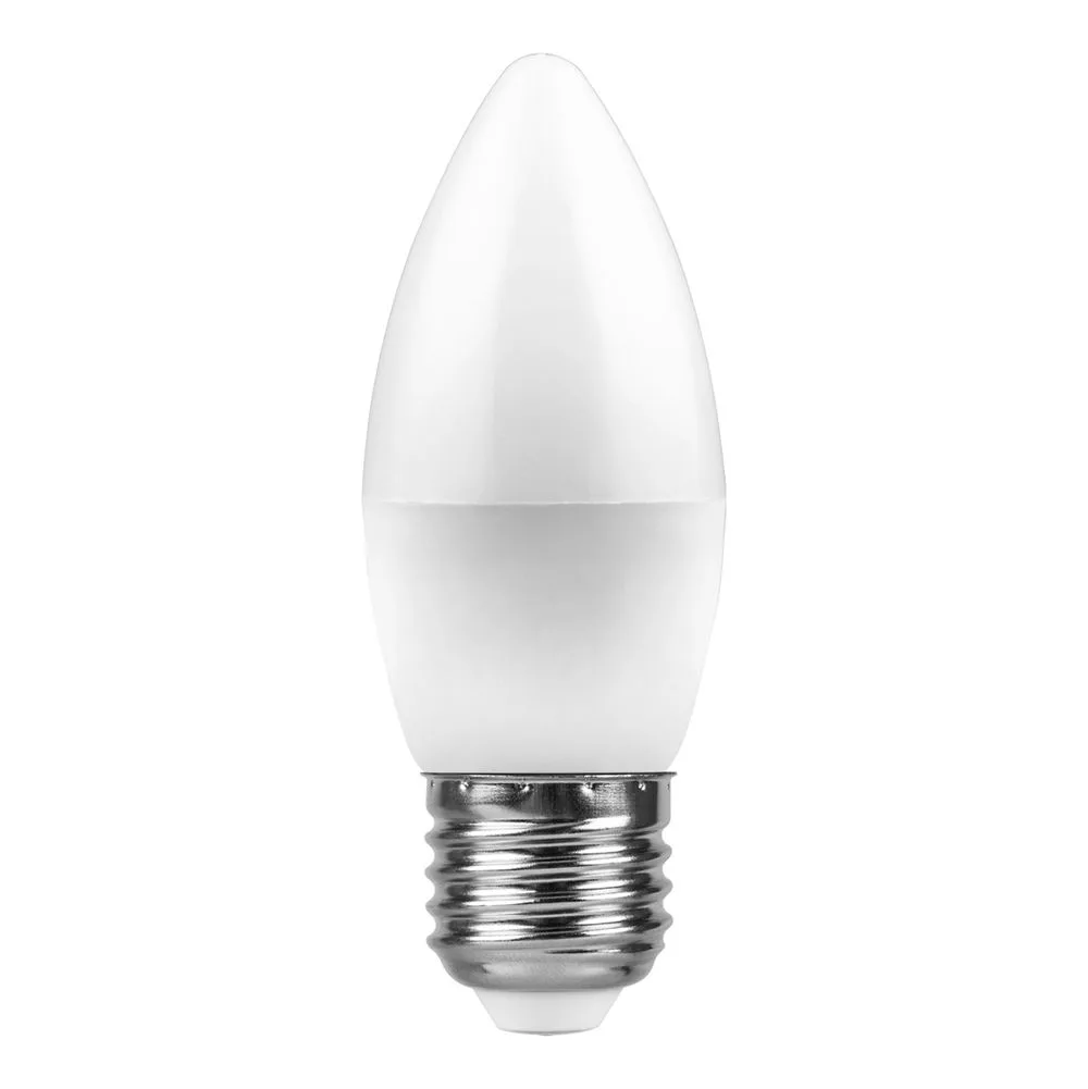 FERON Лампа светодиодная LB-97 Свеча E27 7W 175-265V 4000K 25759 FERON Лампа светодиодная LB-97 Свеча E27 7W 175-265V 4000K 25759