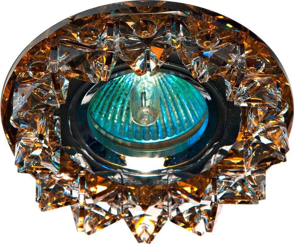 Светильник встраиваемый FERON CD2542 потолочный MR16 G5.3 коричневый, хром 18928