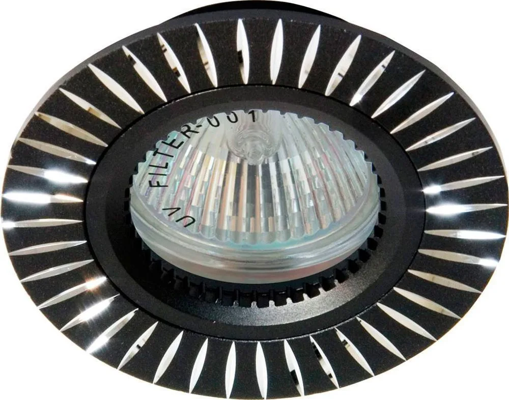 Светильник встраиваемый FERON GS-M394 потолочный MR16 G5.3 черный 17937