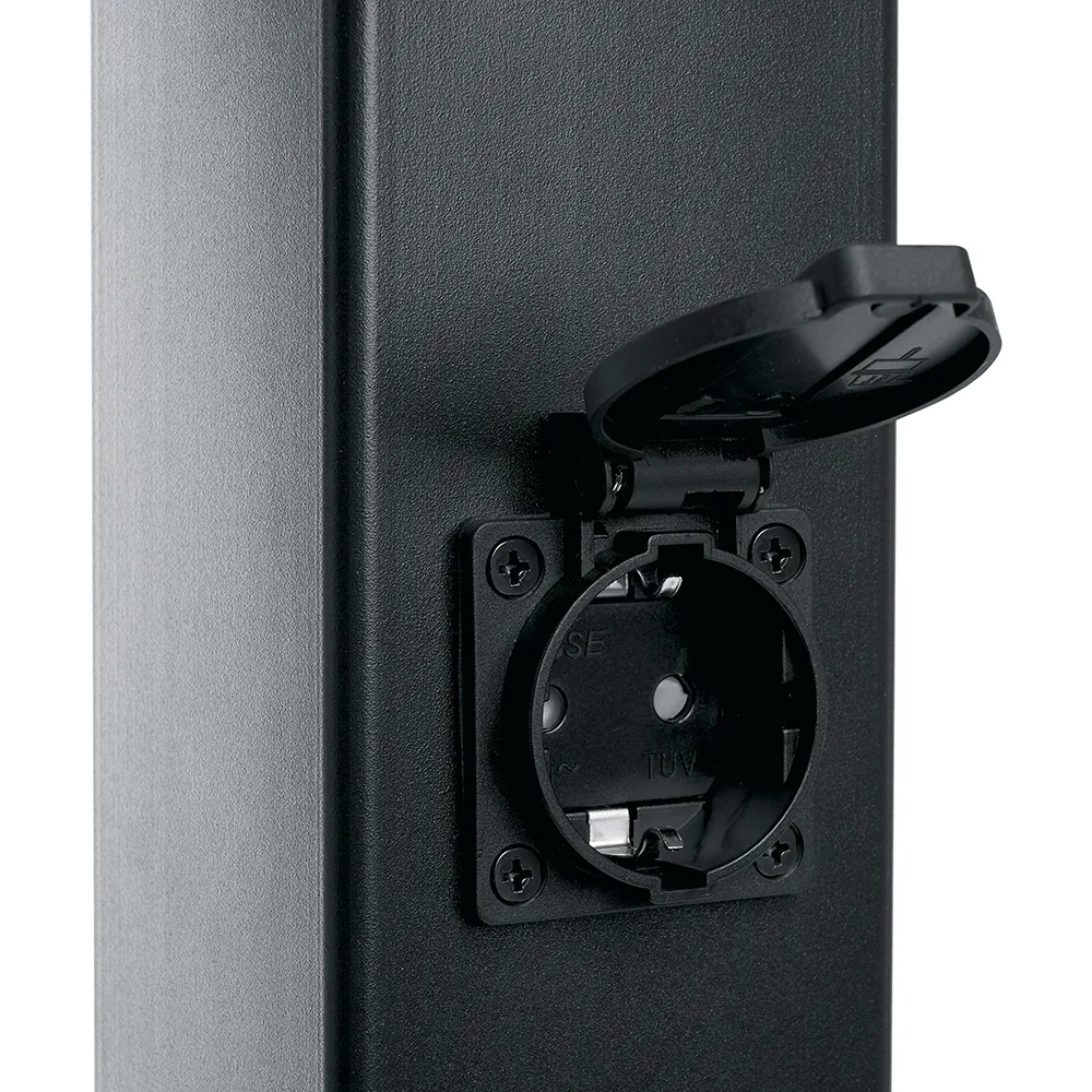 FERON Светильник садово-парковый с розеткой DH0206, столб, E27 230V, черный 11682 FERON Светильник садово-парковый с розеткой DH0206, столб, E27 230V, черный 11682