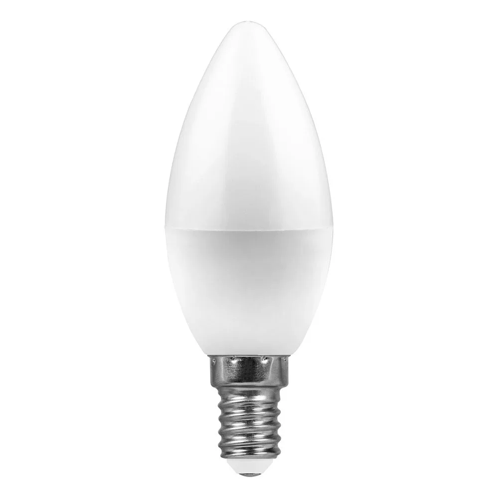 FERON Лампа светодиодная LB-97 Свеча E14 7W 175-265V 6400K 25477 FERON Лампа светодиодная LB-97 Свеча E14 7W 175-265V 6400K 25477