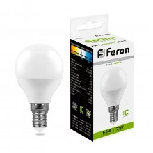 Лампа светодиодная FERON LB-95 Шарик E14 7W 175-265V 4000K 25479