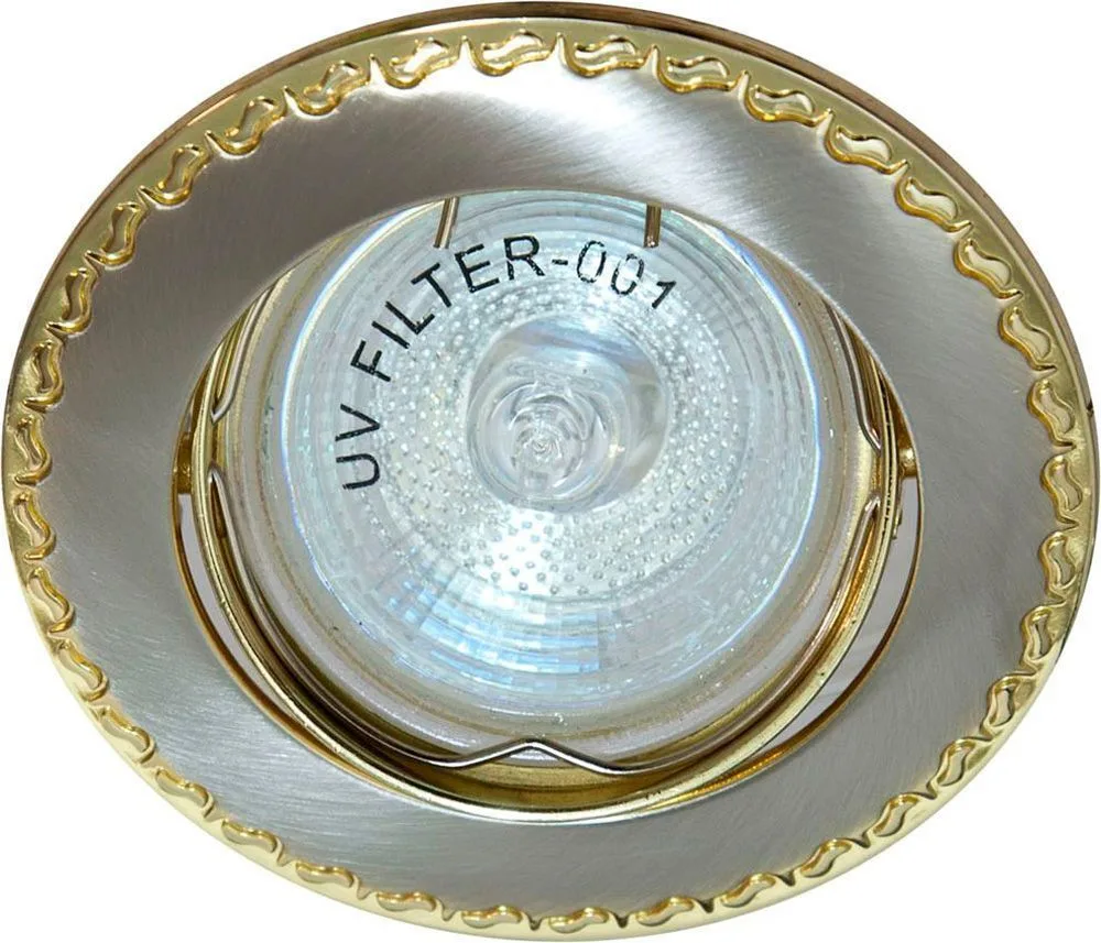Светильник встраиваемый FERON 125T-MR16 потолочный MR16 G5.3 титан-золото 17780