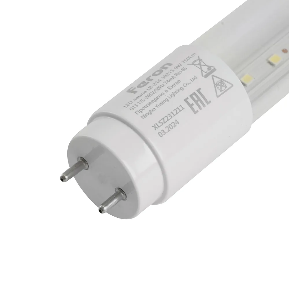 FERON Лампа светодиодная LB-214 G13 9W 175-265V 0,6м 38215 FERON Лампа светодиодная LB-214 G13 9W 175-265V 0,6м 38215