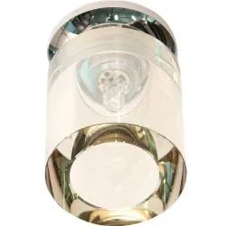Светильник потолочный, JCD9 50W с желтым стеклом, хром, JD151 18819