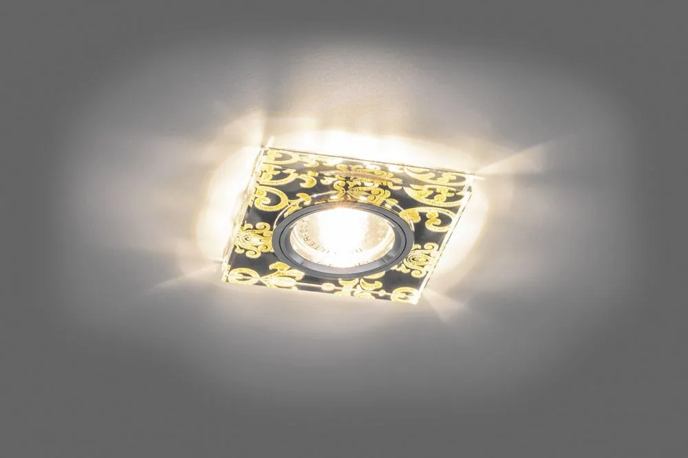 FERON Светильник встраиваемый с белой LED подсветкой 8787-2 потолочный MR16 G5.3 черный FERON Светильник встраиваемый с белой LED подсветкой 8787-2 потолочный MR16 G5.3 черный