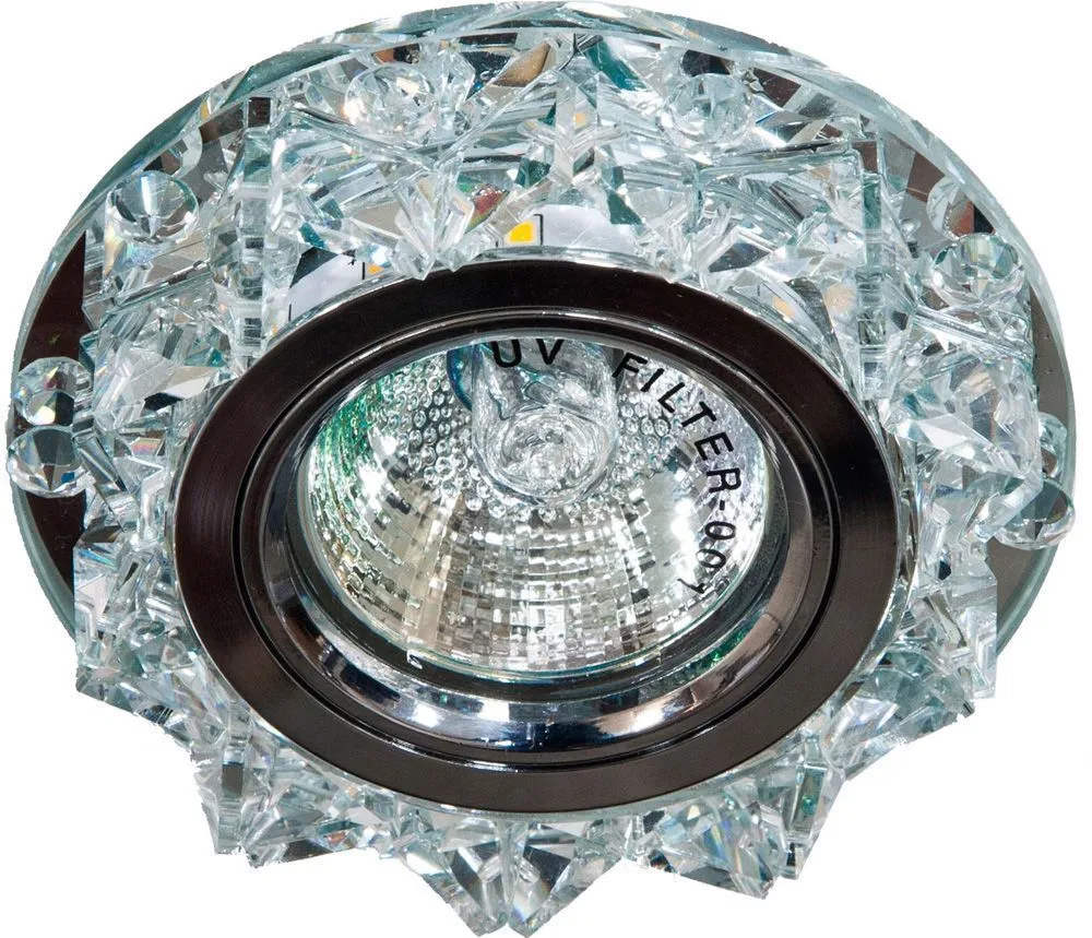 Светильник встраиваемый с белой LED подсветкой FERON CD2917 потолочный MR16 G5.3 прозрачный