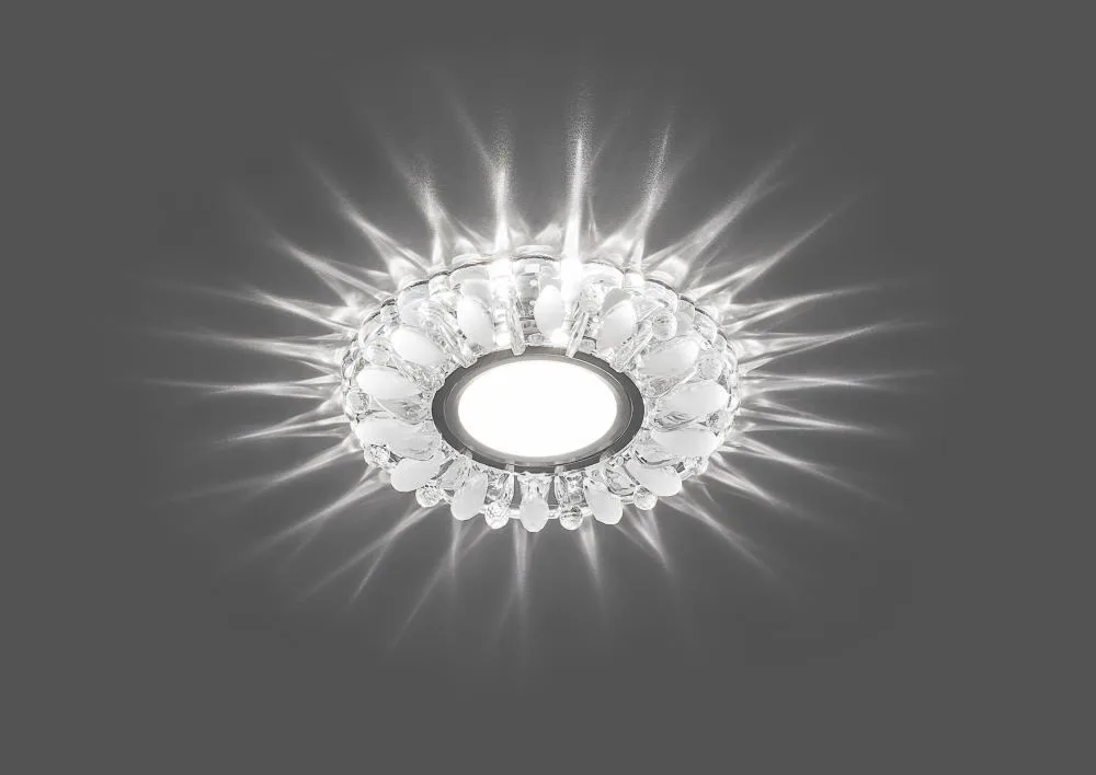 FERON Светильник встраиваемый с белой LED подсветкой CD914 потолочный MR16 G5.3 прозрачный-матовый FERON Светильник встраиваемый с белой LED подсветкой CD914 потолочный MR16 G5.3 прозрачный-матовый