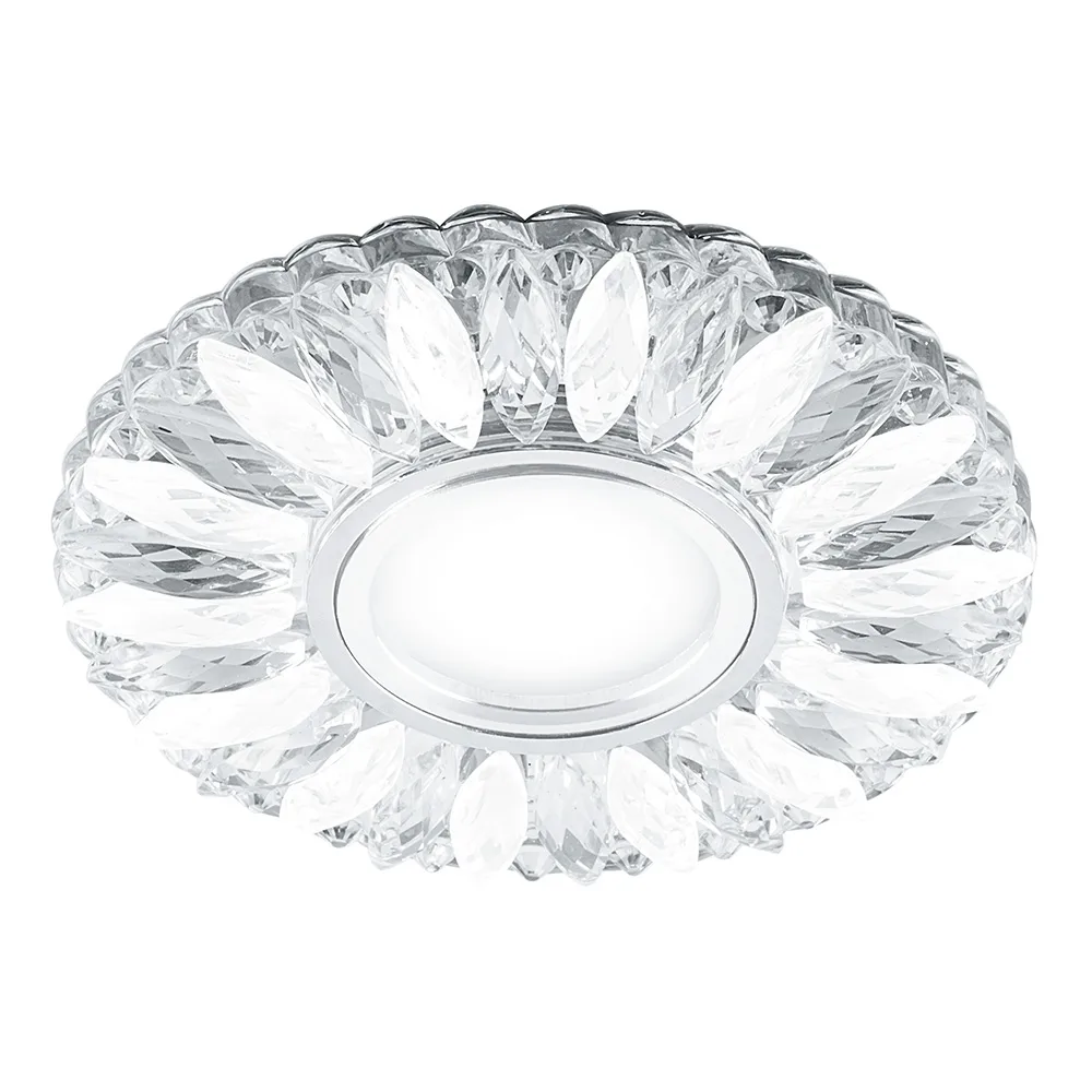 Светильник встраиваемый с белой LED подсветкой FERON CD917 потолочный MR16 G5.3 прозрачный-матовый