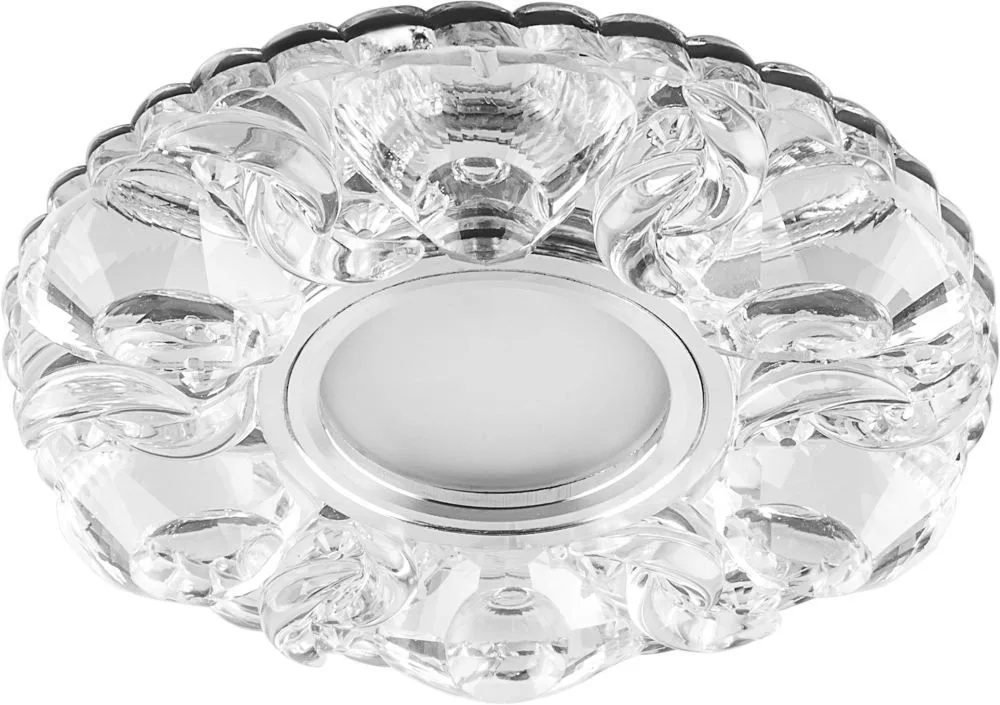 Светильник встраиваемый с белой LED подсветкой FERON CD918 потолочный MR16 G5.3 прозрачный