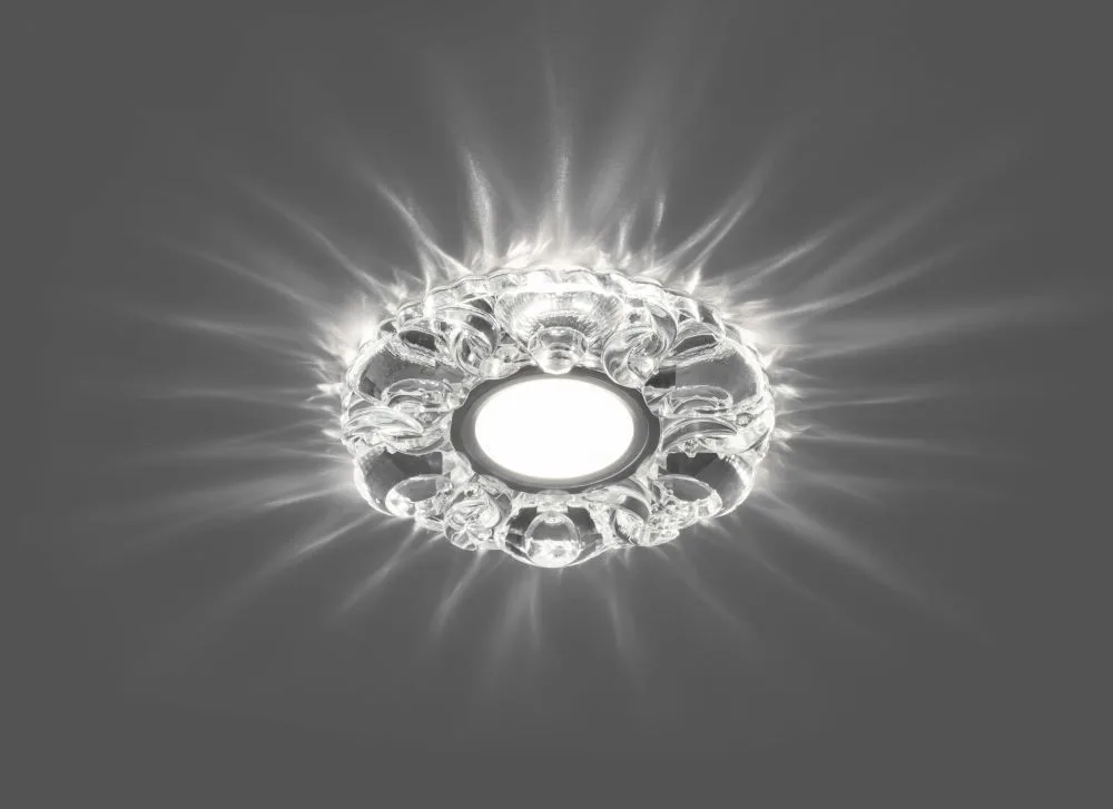 FERON Светильник встраиваемый с белой LED подсветкой CD918 потолочный MR16 G5.3 прозрачный FERON Светильник встраиваемый с белой LED подсветкой CD918 потолочный MR16 G5.3 прозрачный