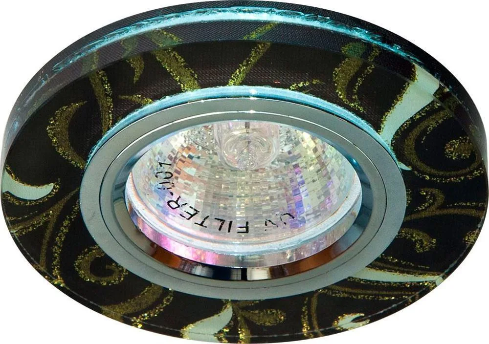 Светильник встраиваемый FERON 8046-2 потолочный MR16 G5.3 бело-золотой 28303
