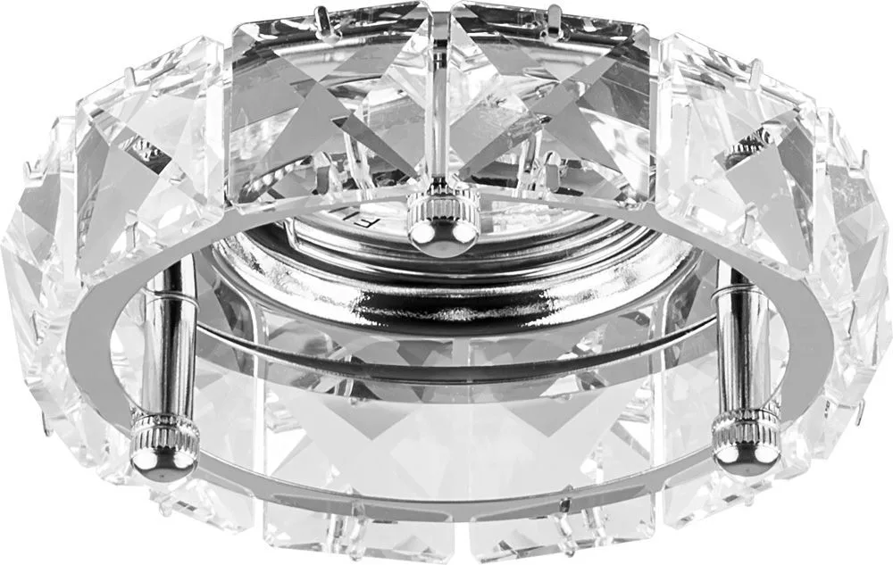 FERON Светильник встраиваемый CD4525 потолочный MR16 G5.3 прозрачный, хром 28193 FERON Светильник встраиваемый CD4525 потолочный MR16 G5.3 прозрачный, хром 28193