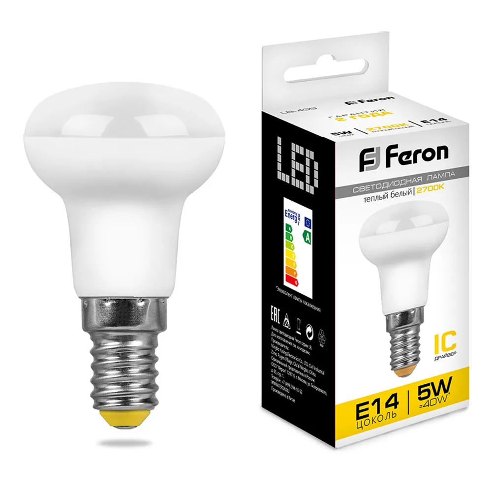 FERON Лампа светодиодная LB-439 E14 5W 175-265V 2700K 25516 FERON Лампа светодиодная LB-439 E14 5W 175-265V 2700K 25516