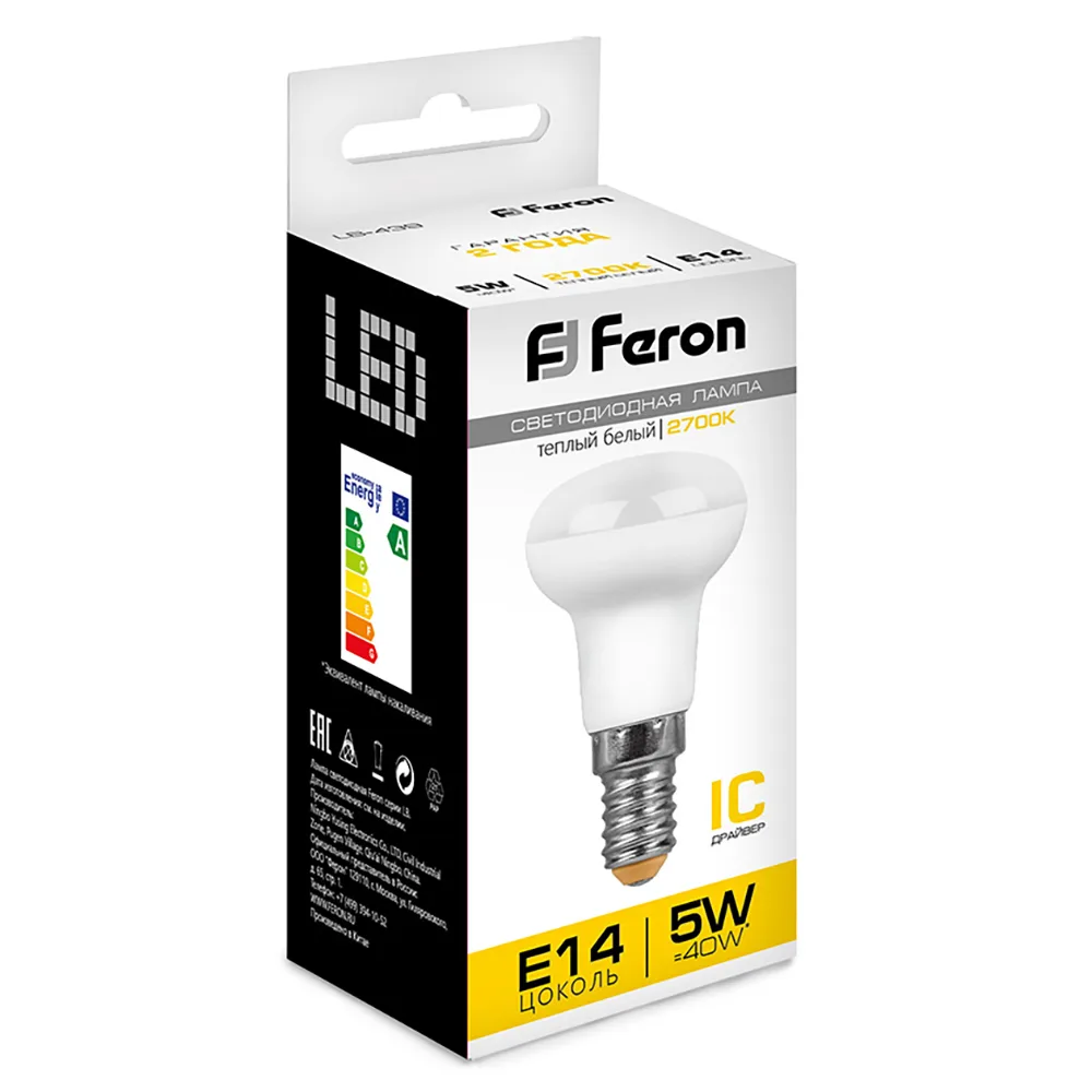 FERON Лампа светодиодная LB-439 E14 5W 175-265V 2700K 25516 FERON Лампа светодиодная LB-439 E14 5W 175-265V 2700K 25516
