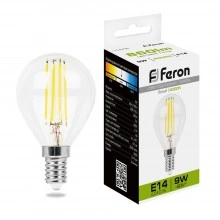 Лампа светодиодная FERON LB-509 Шарик E14 9W 230V 4000K 38002