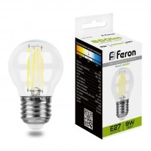 Лампа светодиодная FERON LB-509 Шарик E27 9W 230V 4000K 38004