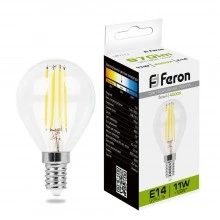 Лампа светодиодная FERON LB-511 Шарик E14 11W 230V 4000K 38014