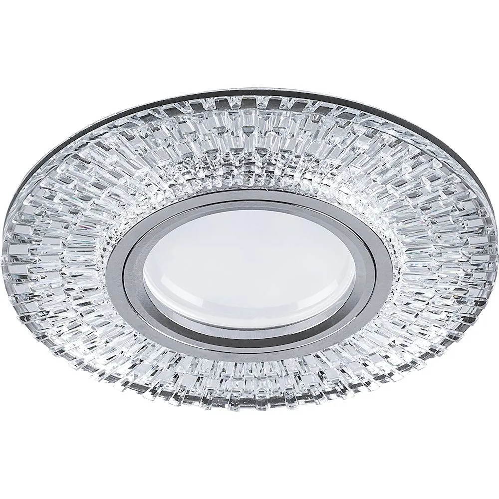 Светильник встраиваемый с LED подсветкой FERON CD943 потолочный MR16 G5.3 прозрачный, хром