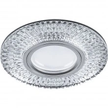 Светильник встраиваемый с LED подсветкой FERON CD943 потолочный MR16 G5.3 прозрачный, хром