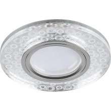 Светильник встраиваемый с LED подсветкой FERON CD961 потолочный MR16 G5.3 прозрачный, хром