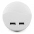 Светильник ночник FERON c 2мя USB выходами, FN1122 0,5W 230V, белый 41021 Светильник ночник FERON c 2мя USB выходами, FN1122 0,5W 230V, белый 41021
