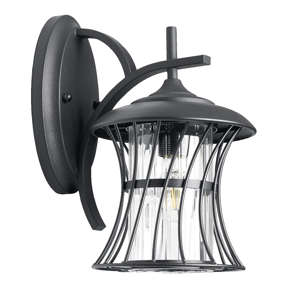 Светильник садово-парковый FERON PL520 на стену вниз  60W E27 230V, черный 11888