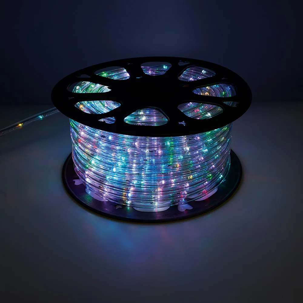 Дюралайт светодиодный FERON LED-R2W 2-х жильный, RGB 1,44Вт/м 24LED/м 50м 230V  артикул 41031