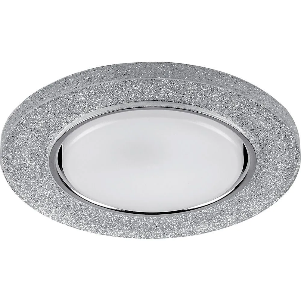 FERON Светильник встраиваемый с белой LED подсветкой CD4041 потолочный GX53 без лампы, серебро, хром 40518 FERON Светильник встраиваемый с белой LED подсветкой CD4041 потолочный GX53 без лампы, серебро, хром 40518