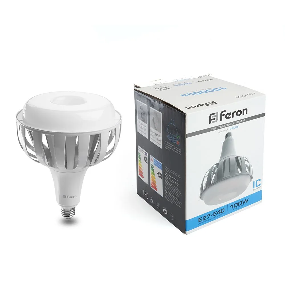 FERON Лампа светодиодная LB-651 E27-E40 100W 175-265V 6400K 38096 FERON Лампа светодиодная LB-651 E27-E40 100W 175-265V 6400K 38096