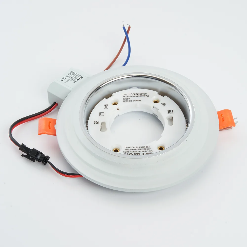 FERON Светильник встраиваемый с белой LED подсветкой CD5023 потолочный GX53 без лампы, матовый 40522 FERON Светильник встраиваемый с белой LED подсветкой CD5023 потолочный GX53 без лампы, матовый 40522