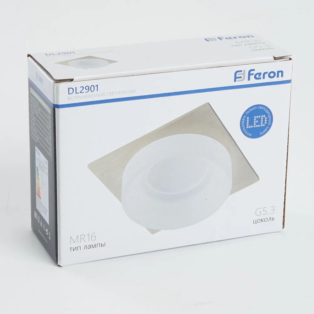 FERON Светильник встраиваемый DL2901 потолочный MR16 G5.3 хром 41140 FERON Светильник встраиваемый DL2901 потолочный MR16 G5.3 хром 41140