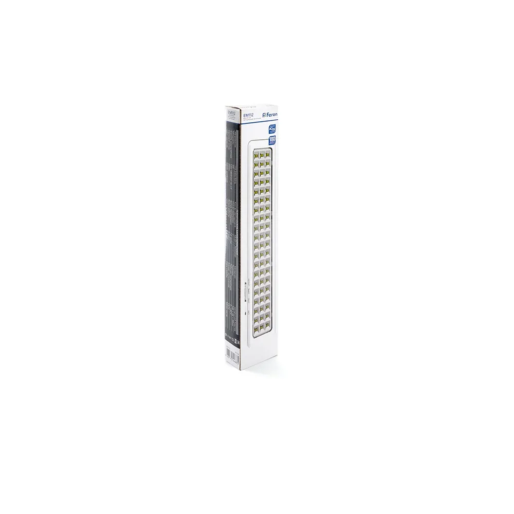 FERON Светильник аварийный, 60 LED AC/DC, белый, EM112 артикул 41534 FERON Светильник аварийный, 60 LED AC/DC, белый, EM112 артикул 41534