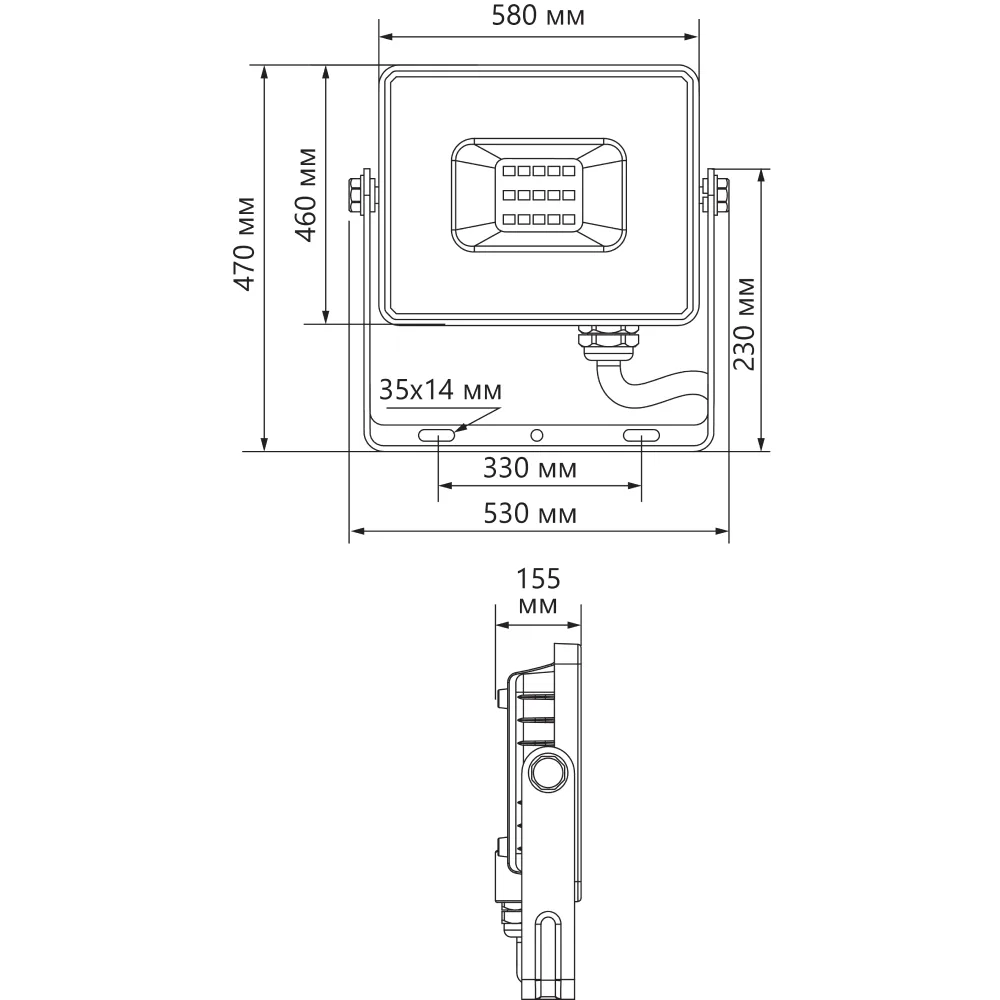 FERON Светодиодный прожектор LL-928 IP65 500W 6400K 41157 FERON Светодиодный прожектор LL-928 IP65 500W 6400K 41157