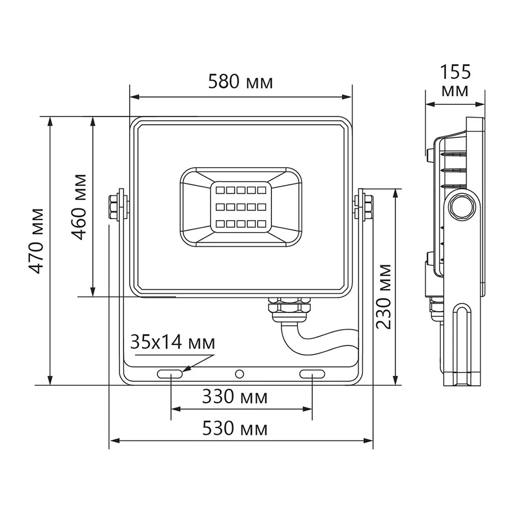 FERON Светодиодный прожектор LL-928 IP65 500W 6400K 41157 FERON Светодиодный прожектор LL-928 IP65 500W 6400K 41157