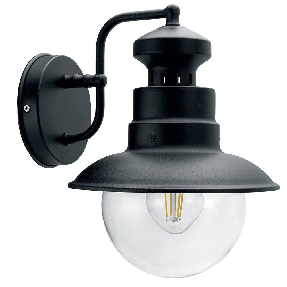 Светильник садово-парковый FERON PL571 на стену вниз 60W 230V E27, черный 11597