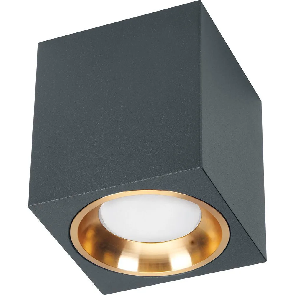 Светильник потолочный FERON ML1754 MR16 GU10 35W 230V, черный, золото 41200