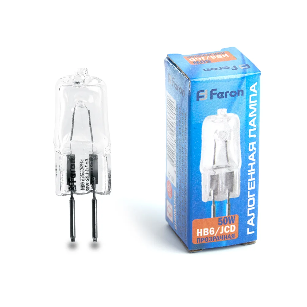 FERON Лампа галогенная HB6 JCD G5.3 50W FERON Лампа галогенная HB6 JCD G5.3 50W