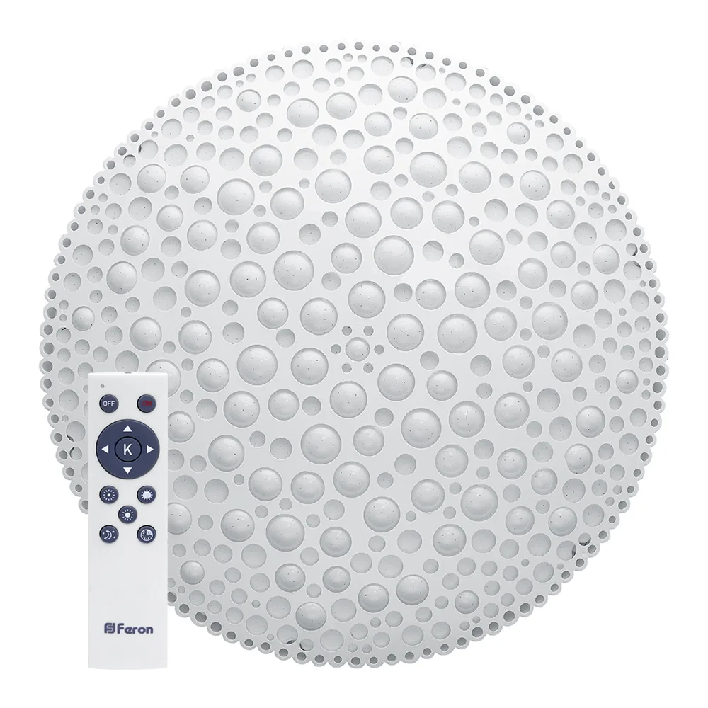 Светодиодный управляемый светильник накладной FERON AL3389 Dots тарелка 72W 3000К-6000K белый 41234