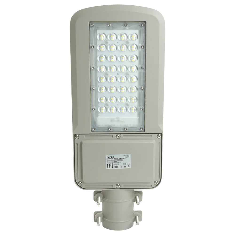 FERON Светодиодный уличный консольный светильник SP3050 80W 5000K 230V, серый 41266 FERON Светодиодный уличный консольный светильник SP3050 80W 5000K 230V, серый 41266