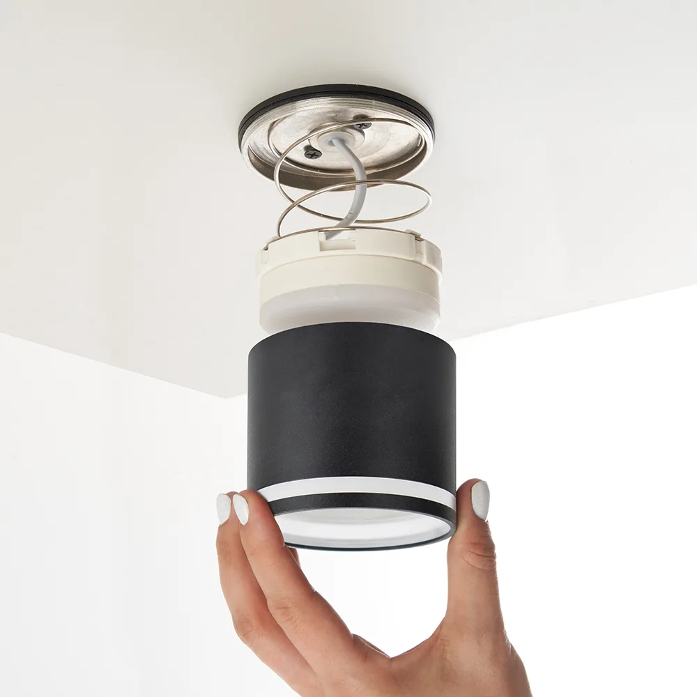 FERON Светильник потолочный HL362 LUNA 12W, 230V, GX53, черный 41997 FERON Светильник потолочный HL362 LUNA 12W, 230V, GX53, черный 41997