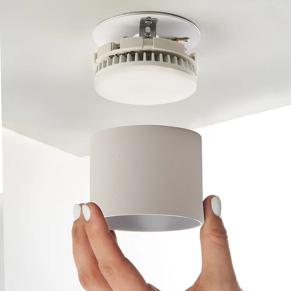 FERON Светильник потолочный HL359 12W, 230V, GX53, белый 41990 FERON Светильник потолочный HL359 12W, 230V, GX53, белый 41990
